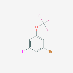 Chemical structure of 1-Bromo-3-iodo-5-(trifluoromethoxy)benzene