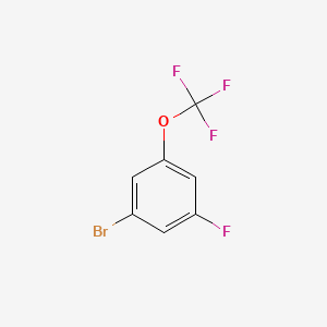 Chemical structure of 1-Bromo-3-fluoro-5-(trifluoromethoxy)benzene