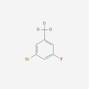 Chemical structure of 3-Bromo-5-fluorotoluene (methyl D3)