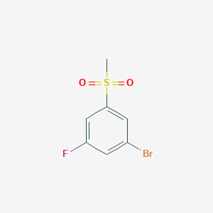 Chemical structure of 1-Bromo-3-fluoro-5-(methylsulfonyl)benzene