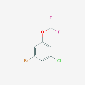 Chemical structure of 1-Bromo-3-chloro-5-(difluoromethoxy)benzene