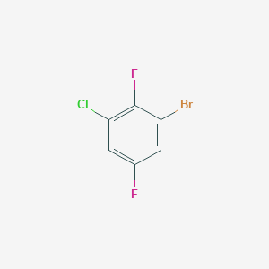 Chemical structure of 1-Bromo-3-chloro-2,5-difluorobenzene