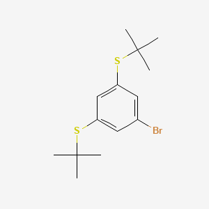 Chemical structure of 1-Bromo-3,5-bis(tert-butylthio)benzene