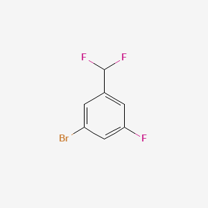 Chemical structure of 1-Bromo-3-(difluoromethyl)-5-fluorobenzene