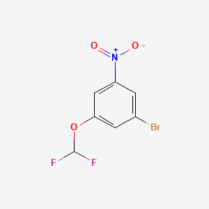 Chemical structure of 1-Bromo-3-(difluoromethoxy)-5-nitrobenzene