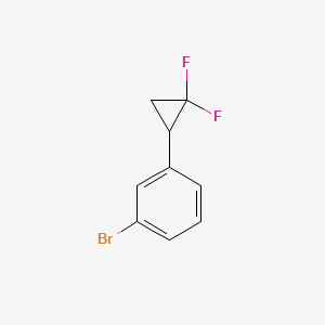 Chemical structure of 1-bromo-3-(2,2-difluorocyclopropyl)benzene