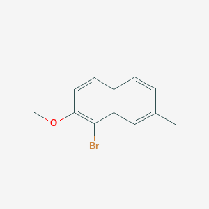 Chemical structure of 1-Bromo-2-methoxy-7-methylnaphthalene