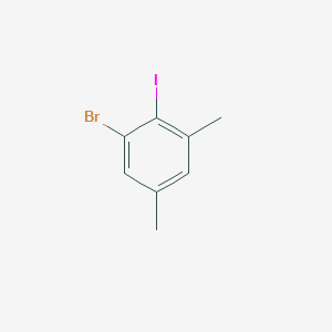 Chemical structure of 1-Bromo-2-iodo-3,5-dimethylbenzene