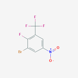 Chemical structure of 1-Bromo-2-fluoro-5-nitro-3-(trifluoromethyl)benzene