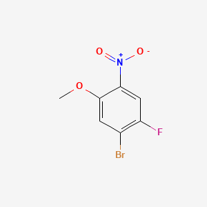 Chemical structure of 1-Bromo-2-fluoro-5-methoxy-4-nitrobenzene