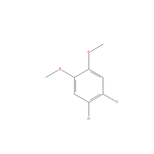 Chemical structure of 1-Bromo-2-fluoro-4,5-dimethoxybenzene