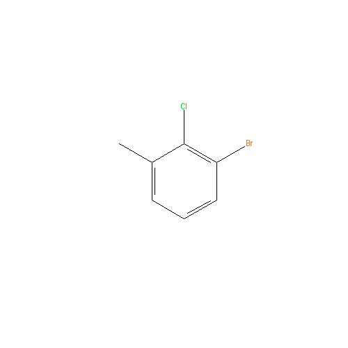 Chemical structure of 1-Bromo-2-chloro-3-methylbenzene