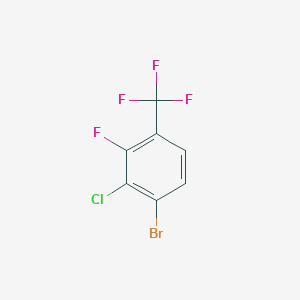 Chemical structure of 1-Bromo-2-chloro-3-fluoro-4-(trifluoromethyl)benzene