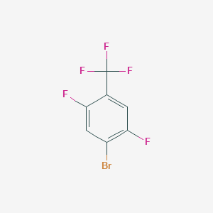Chemical structure of 1-Bromo-2,5-difluoro-4-(trifluoromethyl)benzene