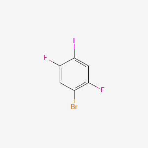 Chemical structure of 1-Bromo-2,4-difluoro-3-iodobenzene