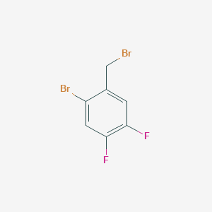 Chemical structure of 1-Bromo-2-(bromomethyl)-4,5-difluorobenzene