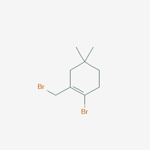 Chemical structure of 1-Bromo-2-(bromomethyl)-4,4-dimethylcyclohex-1-ene