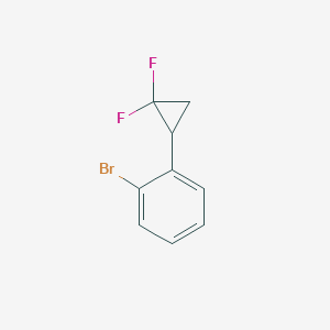 Chemical structure of 1-bromo-2-(2,2-difluorocyclopropyl)benzene