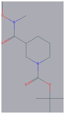 Chemical structure of 1-Boc-N-methoxy-N-methylpiperidine-3-carboxamide