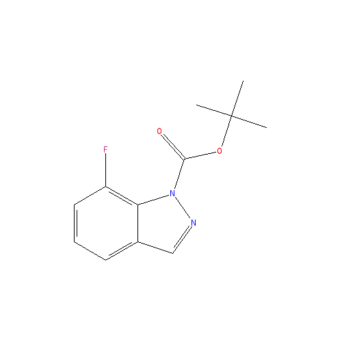 Chemical structure of 1-Boc-7-fluoro-1H-indazole