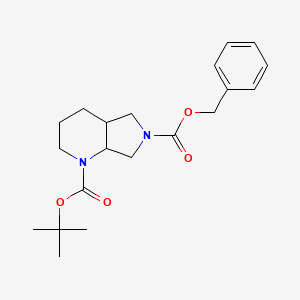 Chemical structure of 1-Boc-6-Cbz-octahydropyrrolo[3,4-b]pyridine