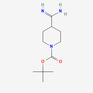 Chemical structure of 1-Boc-4-piperidinamidine