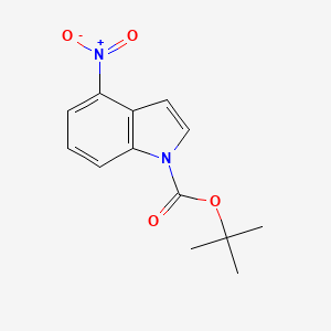 Chemical structure of 1-Boc-4-nitroindole