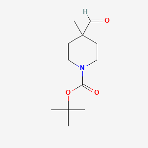 Chemical structure of 1-Boc-4-Formyl-4-methylpiperidine