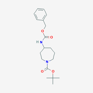 Chemical structure of 1-Boc-4-Cbz-aminoazepane