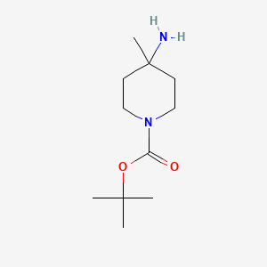 Chemical structure of 1-Boc-4-Amino-4-methylpiperidine