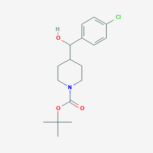 Chemical structure of 1-Boc-4-[(4-Chlorophenyl)hydroxymethyl]piperidine