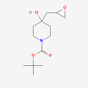 Chemical structure of 1-Boc-4-(oxiran-2-ylmethyl)-4-hydroxypiperidine