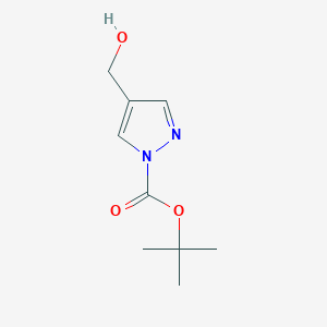 Chemical structure of 1-Boc-4-(hydroxymethyl)pyrazole