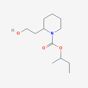 Chemical structure of 1-Boc-4-(hydroxymethyl)-4-methylpiperidine