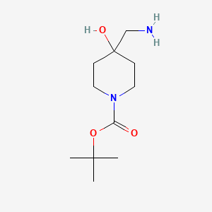 Chemical structure of 1-Boc-4-(Aminomethyl)-4-hydroxypiperidine