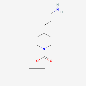 Chemical structure of 1-Boc-4-(3-aminopropyl)piperidine