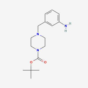 Chemical structure of 1-Boc-4-(3-Aminobenzyl)piperazine