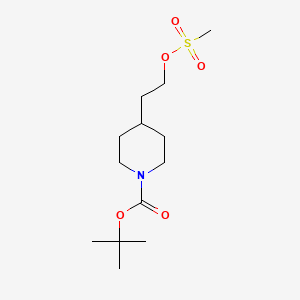 Chemical structure of 1-BOC-4-(2-METHANESULFONYLOXY-ETHYL)-PIPERIDINE