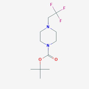 Chemical structure of 1-Boc-4-(2,2,2-trifluoroethyl)piperazine