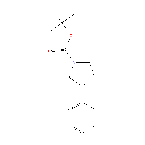 Chemical structure of 1-Boc-3-Phenyl-Pyrrolidine