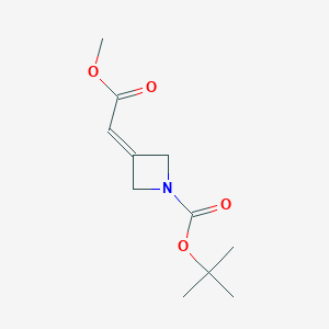 Chemical structure of 1-Boc-3-MethoxycarbonylMethylene-azetidine