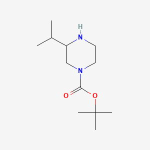 Chemical structure of 1-Boc-3-Isopropylpiperazine