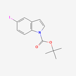 Chemical structure of 1-Boc-3-iodoindole