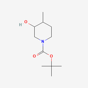 Chemical structure of 1-Boc-3-Hydroxy-4-methylpiperidine