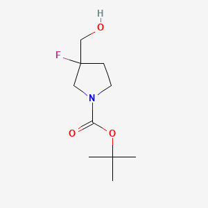 Chemical structure of 1-Boc-3-fluoropyrrolidine-3-Methanol
