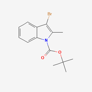 Chemical structure of 1-Boc-3-Bromo-2-methylindole