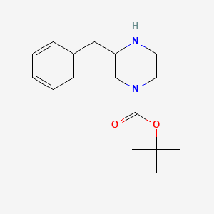 Chemical structure of 1-Boc-3-Benzylpiperazine
