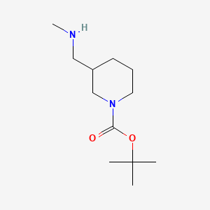Chemical structure of 1-Boc-3-[(methylamino)methyl]piperidine
