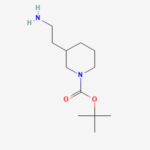 Chemical structure of 1-Boc-3-(2-aminoethyl)piperidine