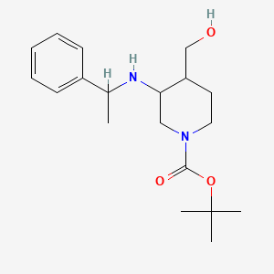 Chemical structure of 1-Boc-3-(1-phenylethylamino)-4-piperidinemethanol